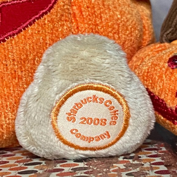 Starbucks 2008 Halloween Bearista Bear Pumpkin With Treat Bag - Picture 3 of 8